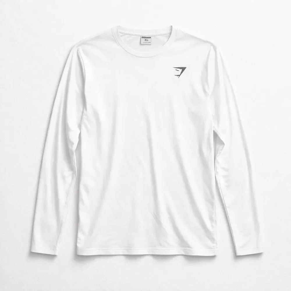 Gymshark white long sleeve T-shirt Size XXXL NWT